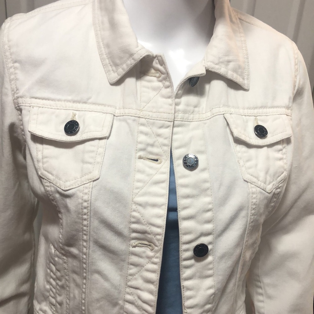 So White Denim Jacket Size S